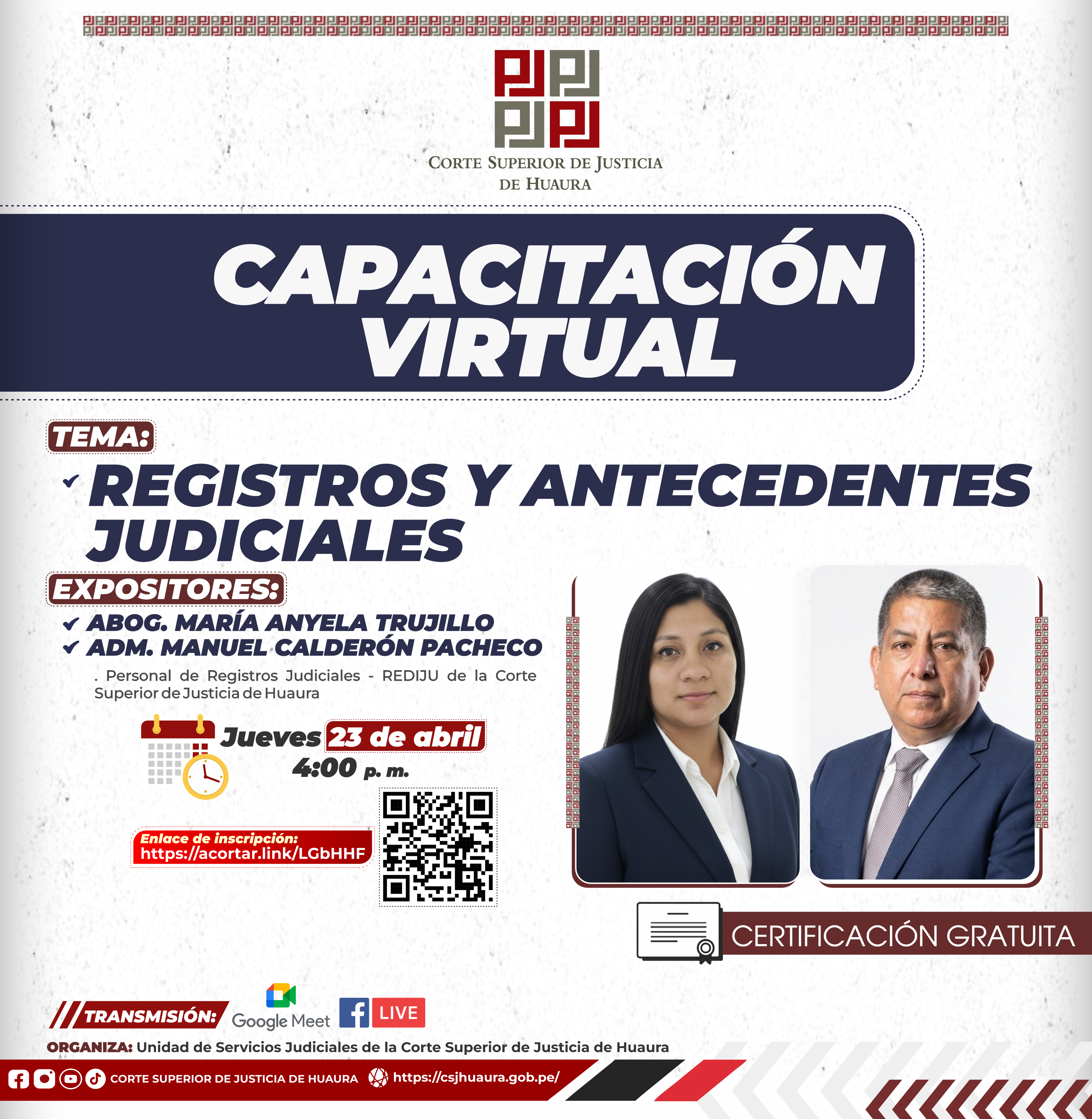 REGISTROS Y ANTECEDENTES JUDICIALES