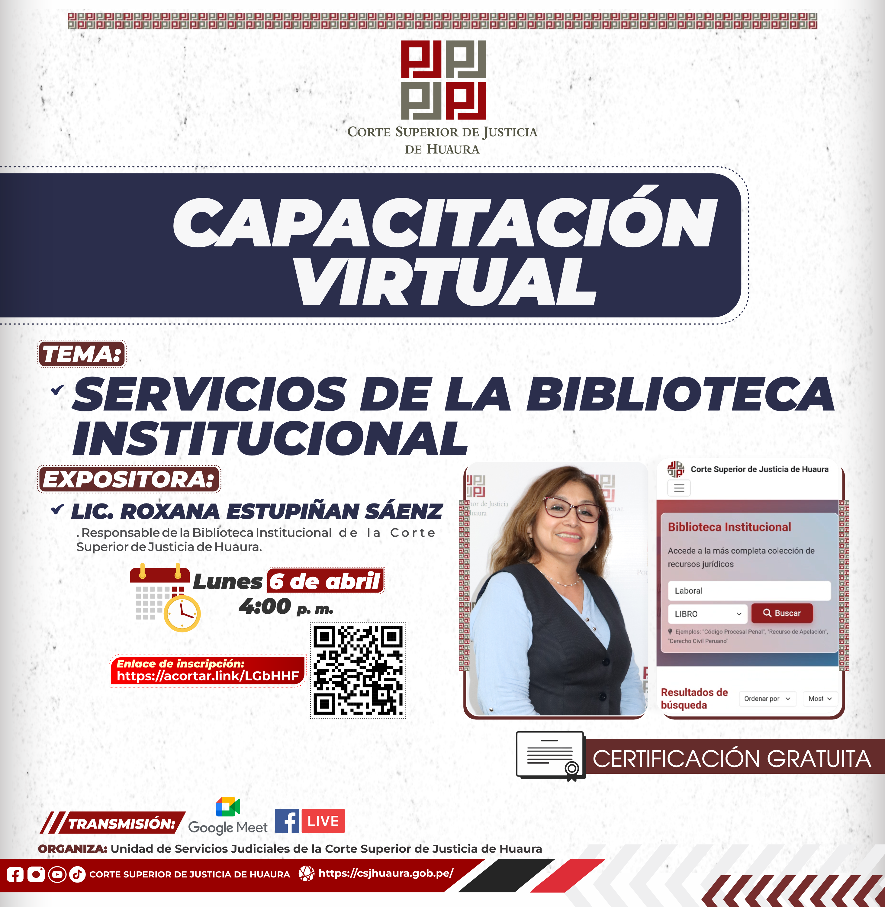 SERVICIOS DE LA BIBLIOTECA INSTITUCIONAL