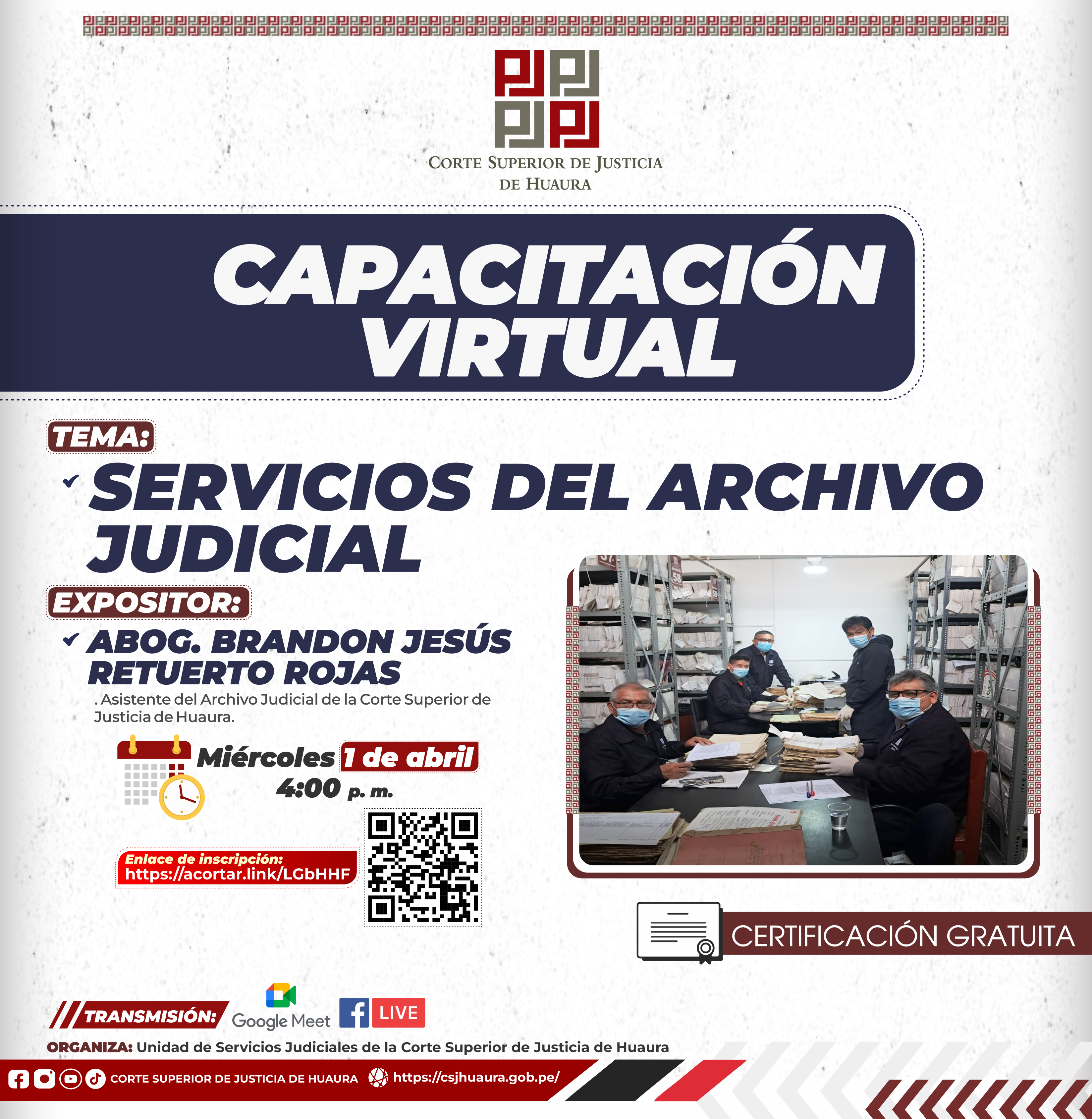SERVICIOS DEL ARCHIVO JUDICIAL